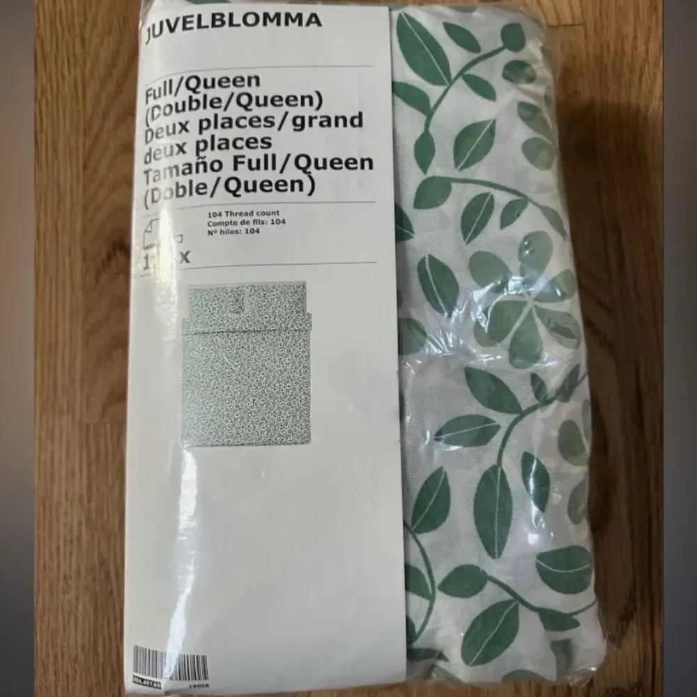 IKEA Juvelblomma Floral Green Bedding Set